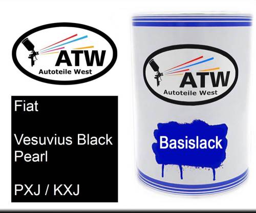 Fiat, Vesuvius Black Pearl, PXJ / KXJ: 500ml Lackdose, von ATW Autoteile West.